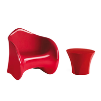 Meubles d'extérieur personnalisés, chaise à bras en FRP pour jardin, centre commercial, entreprise, bureau, loisirs, table basse, table à thé et ensemble de chaises