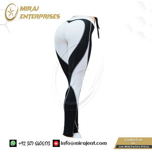 Vente en gros de pantalons de yoga vêtements de sport leggings de fitness pantalon d'entraînement de jogging de couleur contrastée à séchage rapide élastique pour le levage des fesses - Product Image 6