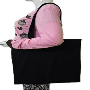 Sac fourre-tout en toile 100% coton en gros, grand, vierge, réutilisable, pour les courses, avec fermeture éclair, personnalisable avec un logo imprimé, pour un usage quotidien - Product Image 5