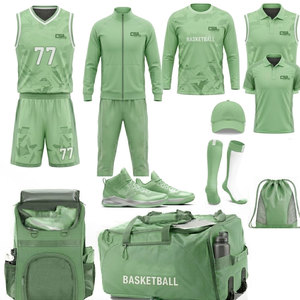 Ensemble de vêtements de sport personnalisés pour le basketball, matière anti-humidité pour l'entraînement intensif et les performances en compétition - Product Image 1