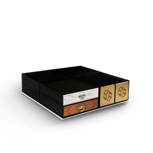 Soho Modern Living Room Coffee <b>Table</b> Tempered Glass and Metal with Marble <b>Mirrored</b> Feature for Home or Hotel Furniture - Product Image 6