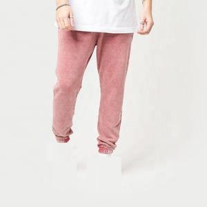 Men's <b>Vintage</b> 100% Cotton Acid Washed <b>Trousers</b> Mid Waist Heavyweight French Terry Sweatpants With Canvas Fabric - Product Image 2