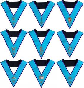 Masonic MEMPHIS misraim ชุดคอพนักงานปักลายคอเสื้อแบบเต็มคอปกเย็บปัก - Product Image 3