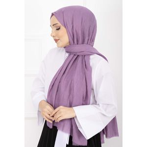 Ensemble châle, écharpe, gants et chapeau élégants en bambou lilas - Product Image 2