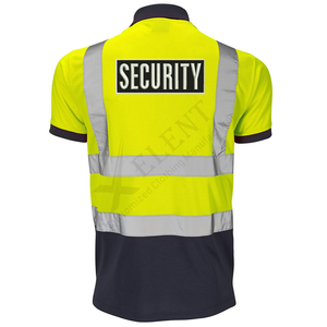 100% poliéster Hi Vis Security Polo camisetas reflectantes seguridad trabajo construcción camisas Unisex guardia uniforme personal de seguridad - Product Image 3
