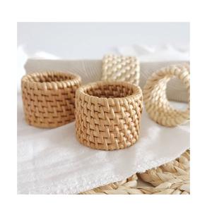 ที่ใส่ผ้าเช็ดปากแบบวงแหวน ทำด้วยมือ ดีไซน์สวยงามที่สุด ขนาดสั่งทำได้ วงแหวนผ้าเช็ดปากหวายสำหรับงานแต่งงาน - Product Image 6