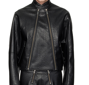 Chaqueta de cuero personalizada de diseñador para colecciones de marca Chaqueta universitaria de cuero genuino hecha a mano - Product Image 1