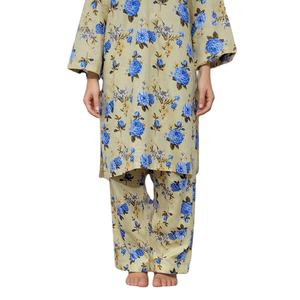 Costume de pelouse 2 pièces cousu Collection de robes pour femmes imprimées Tenue d'été confortable - Product Image 3