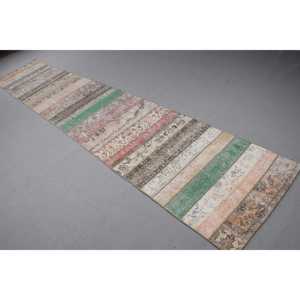 Vintage <b>Runner</b> <b>Rug</b> 2,7x14,7 ft (81x449 cm), Turkish Brown Moroccan <b>Rug</b> - Product Image 2