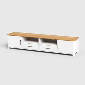 Scandinavian Vintage Wooden <b>TV</b> Stand for Home Furniture 2.4M Modern & Electric <b>Design</b> - Product Image 4