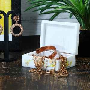 Boîte à bijoux en marbre de luxe fabriquée à la main avec MOP Work Produit à forte demande de l'Inde World Wide Supply - Product Image 6