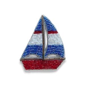 Broche de pájaro con cristal y Perla Bordado a mano y alambre de lingotes Broche de moda con cuentas - Product Image 4