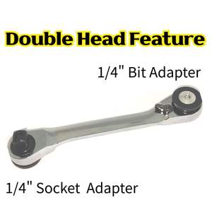 Poignée à cliquet courte à double tête 72T X 108mmL, qualité industrielle, ODM OEM - Product Image 2