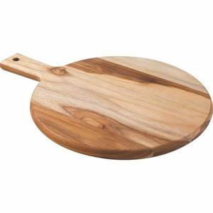 Tabla de cortar de madera de acacia redonda hecha a mano tamaños personalizados seguros para uso doméstico en la cocina - Product Image 5