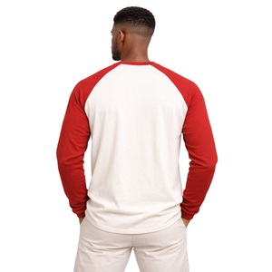 T-shirt à manches raglan blanches Kappa Alpha Psi YO Hand Sign 1911 en coton premium, vêtement décontracté pour fraternité grecque - Product Image 2