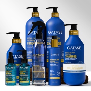 Huile capillaire au collagène et à la biotine Gatase OEM, sérum capillaire nourrissant, fortifiant, <span class=keywords><strong>l</strong></span>éger, pour cheveux abîmés, contrôle des frisottis, brillance - Product Image 4