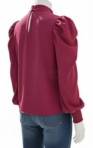 Blusa de Mujer Estilo Europeo Americano, Holgada, Sin Mangas, para Primavera y Otoño, para Oficina, de Organza, No Tejida, Nueva Colección 2025 - Product Image 2