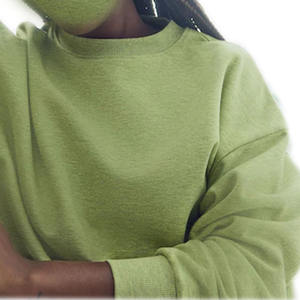 Nuevo logotipo personalizado, jersey con hombros caídos, comodidad de gran tamaño, enzima Vintage, lavado con ácido, cuello redondo, peso pesado, Conjunto de sudadera para mujer - Product Image 1