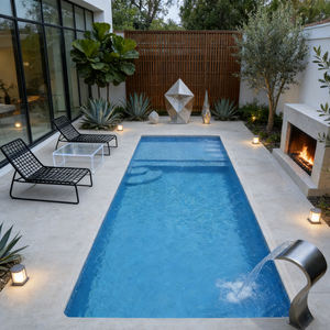 Piscina de Fibra de Vidrio con Forma Personalizada, Superficie Antideslizante y Escalones de Seguridad, Piscina Exterior, Spa, Piscina para Bronceado - Product Image 2