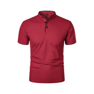 Golf pour hommes de qualité supérieure pour polo affaires décontracté coupe ample à manches courtes avec logo personnalisé col toile T-Shirt motif solide - Product Image 6
