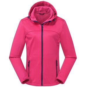 Mujeres al aire libre de moda de buena calidad transpirable al aire libre chaqueta de concha suave con logotipo personalizado chaqueta informal de peso pesado - Product Image 1