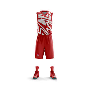 Ensemble d'uniformes de basketball sans manches très demandé, haute qualité, respirant, séchage rapide, 100 % polyester, personnalisation par sublimation du nom de l'équipe - Product Image 5