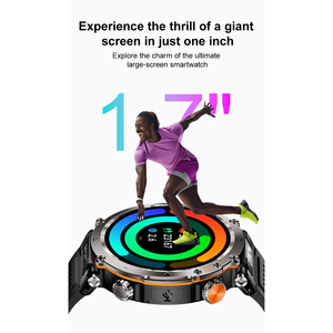 Montre connectée HT30 avec écran tactile IPS 360x360, Bluetooth, étanche IP68, tracker d'activité pour hommes, alarme, boussole, moniteur de sommeil - Product Image 2