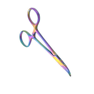 Pinzas médicas de acero inoxidable para trabajo pesado, pinzas de bloqueo de hemostato curvo dentado completo, fuente de alimentación Manual - Product Image 3