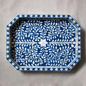 Bandeja de Servir Moderna Hecha a Mano con Incrustaciones de Nácar, Incrustaciones de Hueso de Madera para Cocina, Muebles para el Hogar - Importado de la India - Product Image 2