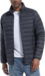 Veste matelassée légère et isolée thermiquement pour homme Manteau d'hiver imperméable et coupe-vent Toile à capuche confortable - Product Image 2