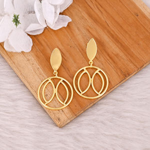 Pendientes Minimalistas Hechos a Mano de Latón para Mujer, Joyería Ligera, Joyería al por Mayor, Pendientes de Botón, Pendientes de Moda para Boda - Product Image 5