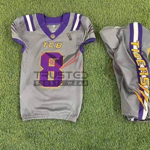 Uniformes de football américain pour adultes de qualité supérieure, maillots personnalisés avec shorts, ensembles grande taille, vente en gros à bas prix, respirant - Product Image 6