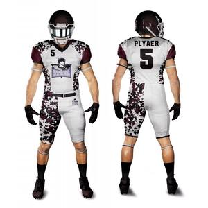 Uniformes de Fútbol Americano para Adultos Sublimados de la Más Alta Calidad, Diseño Personalizado 2025, Jersey de Tela Twill con Pantalones Cortos Integrados - Product Image 6