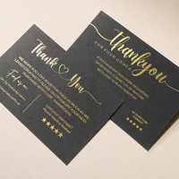 Cartes de remerciement personnalisées en or et argent avec logo pour la promotion de votre entreprise, les cadeaux, les bouquets de fleurs, les cartes de vœux d'anniversaire et de fêtes