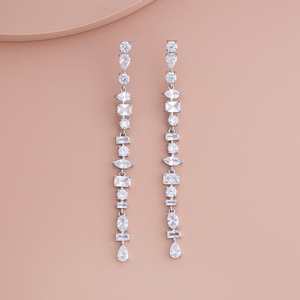 Trendy Religious Style Drop Earrings 183693 Made of Copper <b>and</b> Zinc Alloy with Diamond for Parties - Product Image 2