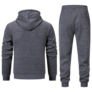 Ensemble de survêtement pour homme 2 pièces, sweat-shirt décontracté et pantalon de jogging, tenue de sport pour la course à pied, l'entraînement, le fitness, streetwear - Product Image 2