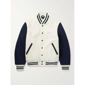 Chaqueta Universitaria de Béisbol para Hombre, Estilo Urbano, Lana/Poliéster, Resistente al Viento, Transpirable, con Logotipo Personalizado Bordado - Product Image 3