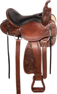 อานม้าหนังตะวันตกพร้อมชุดตะปูม้า,อานแข่งทนทานทำจากหนังแท้พร้อมอานม้าจับคู่ - Product Image 4