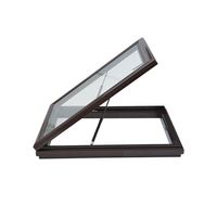 Fenêtre de toit panoramique moderne en aluminium avec moustiquaire en acier inoxydable pour salon, sous-sol, insonorisée, observation des étoiles et des nuages