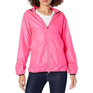 Chaqueta Cortavientos para Mujer, Media Cremallera, Acolchada, Transpirable, Estampada, de Nailon, Color y Logotipo Personalizados, Servicio OEM al por Mayor - Product Image 1