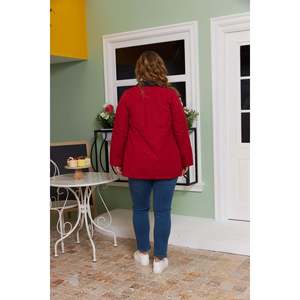 Trench-coat double face grande taille, rouge - Product Image 4