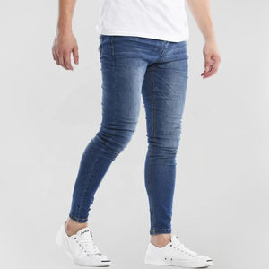 Nueva Llegada: Jeans de Hombre Slim Fit Rectos, Lavados, de Color Sólido, 100% Algodón, Transpirables, Colores Personalizados, OEM - Product Image 3