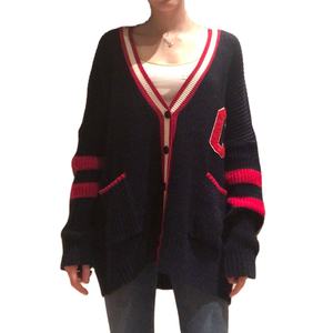 Suéter Cárdigan Informal de Invierno para Mujer con Cuello en V, Botones y Bolsillos, 100% Algodón, Logotipo Personalizado - Product Image 2