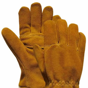 Guantes de extinción de incendios de tamaño adulto de diseño OEM personalizado de calidad superior Guantes de cuero de vaca ligeros de color personalizado - Product Image 4