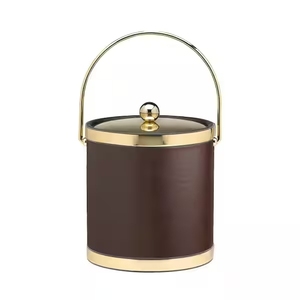 Cubos de hielo para bebidas de Metal con acabado dorado grande de diseño elegante para decoración de hogar y Bar, cubo de hielo hecho a mano - Product Image 6
