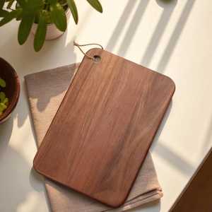 Planche à découper et plateau de service en bois, forme rectangulaire durable, épaisseur de 12 mm, passe au lave-vaisselle - Product Image 2