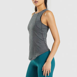 OEM High Quality <b>Women's</b> XS Tank <b>Top</b> Lightweight Breathable Quick Dry Spandex Fabric Customizable Solid Color Casual <b>Vest</b> for - Product Image 3