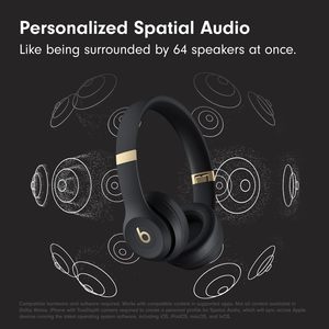 Solo 4 senza fili Bluetooth su orecchio cuffie <span class=keywords><strong>Apple</strong></span> & Android compatibili fino a 50 ore di durata della batteria Black & Gold - Product Image 3