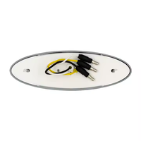 Lumière led ovale bicolore de 6 pouces pour remorque de camion feu latéral de marqueur de camion blanc ambre de haute qualité