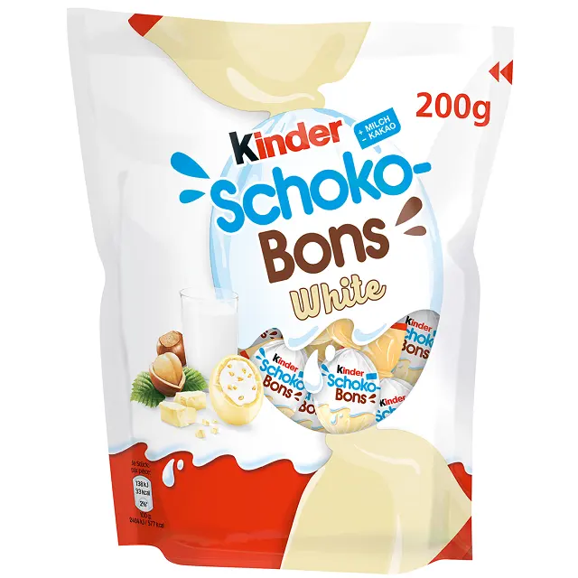 Kinder Schoko-Bons Chocolate con leche con relleno de leche y nueces 125 g (4,4 oz)